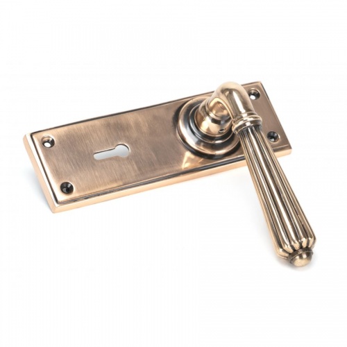 Polished Bronze Hinton Lever Lock Set